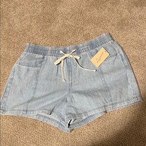 Target Light Blue Denim Drawstring Shorts